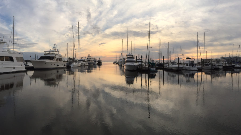 Sunset Over Boats On the Water