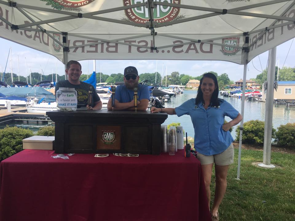 Olde Mecklenburg Brewing Company Booth and Staff at Kings Point Boating Festival