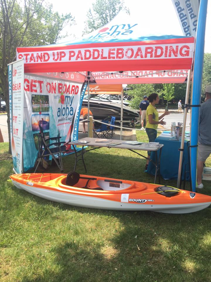 Paddle Boarding Booth at Kings Point Boating Festival