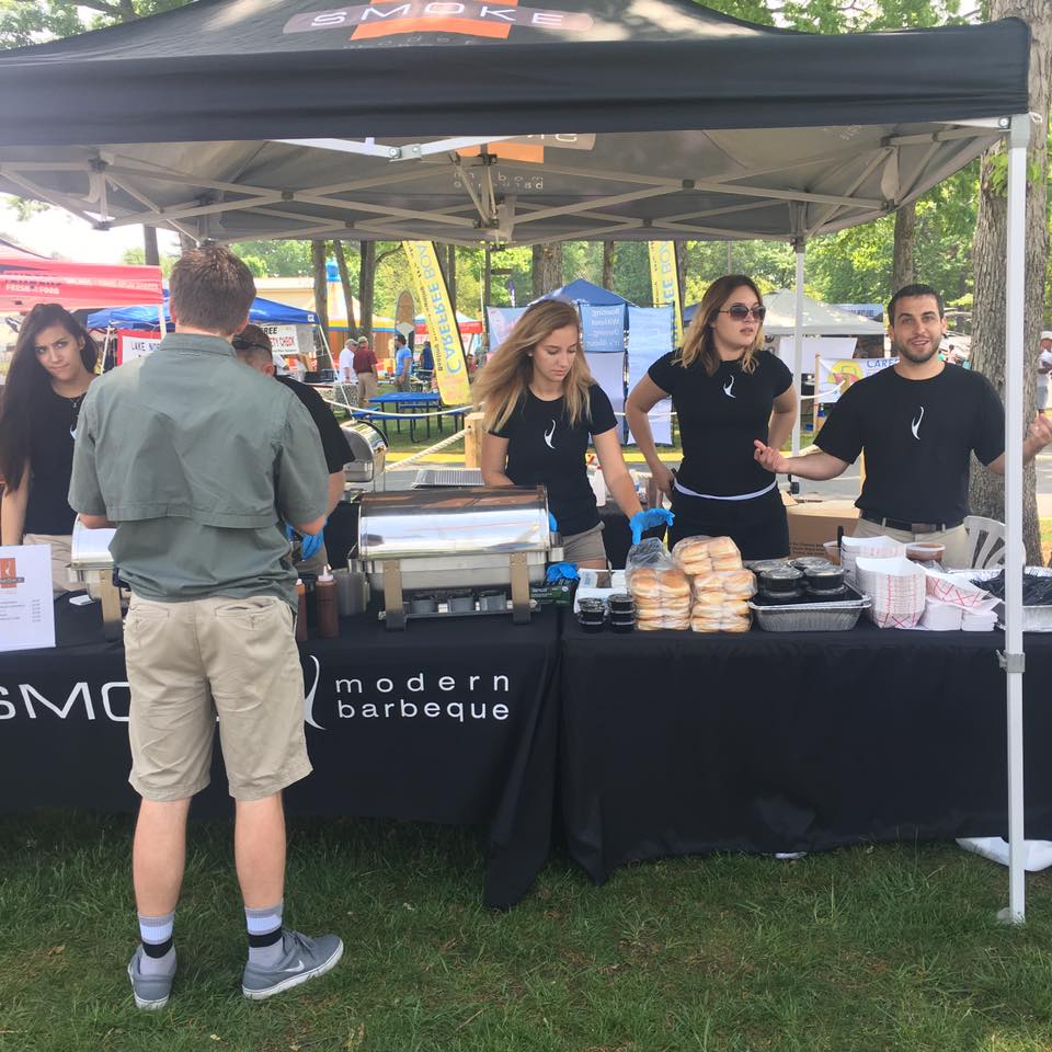 Smoke Barbecue Booth and Staff at Kings Point Boating Festival