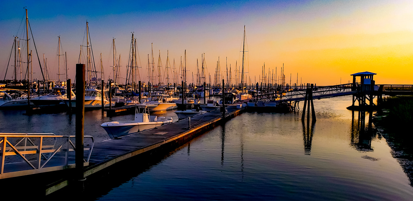 Boats docked at Golden Isles