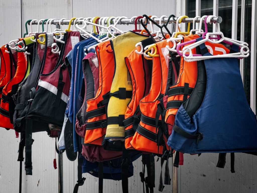 PFDs Lifejackets Hanging